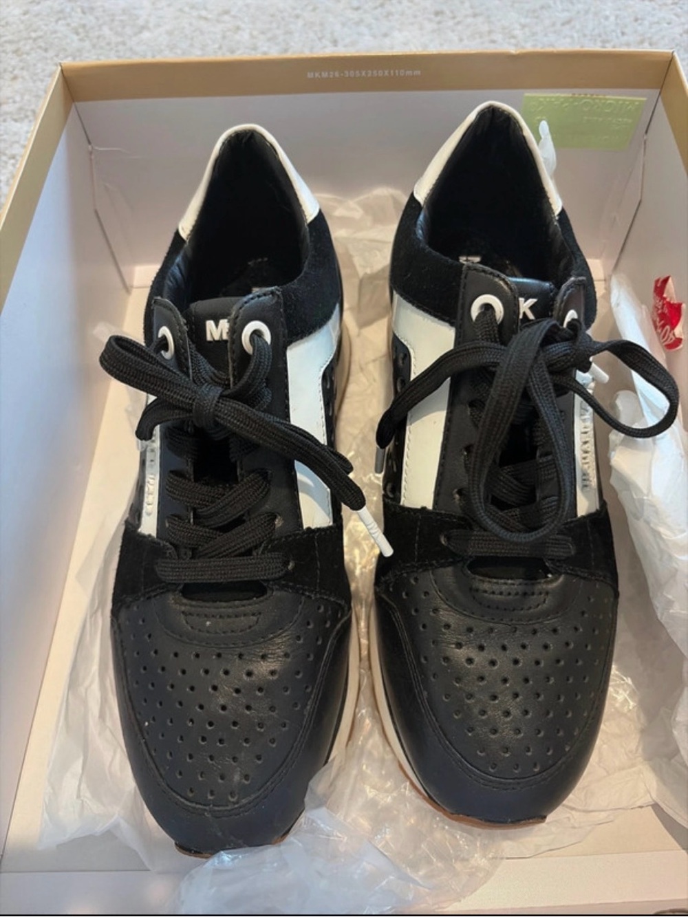 Michael Kors Black and White Kids Sneakers